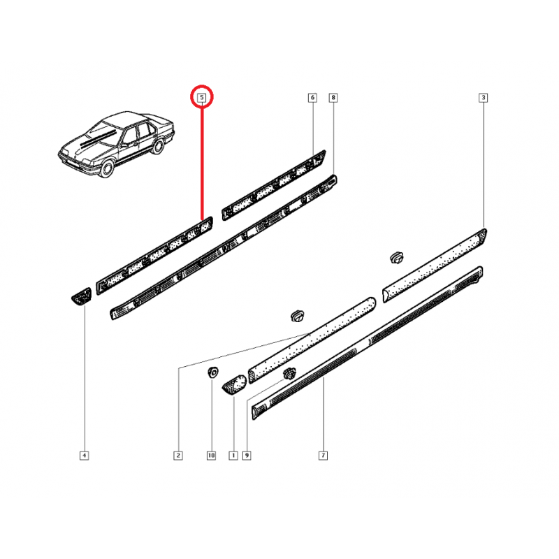 RENAULT 19 KAPI BANDI ÖN SAĞ 7702253080 (YERLİ)