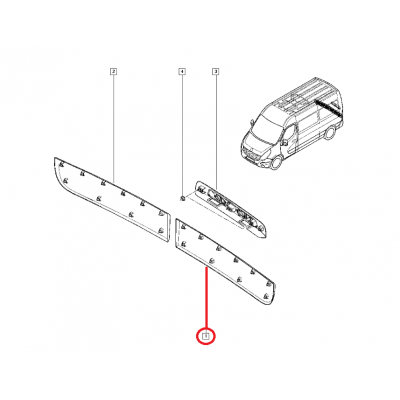 RENAULT MASTER 3 - III KAPI BANDI SOL BAGAJ 908510003R