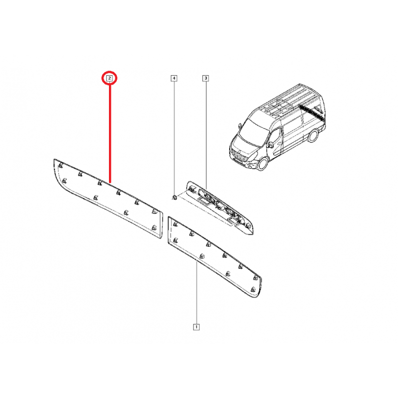 RENAULT MASTER 3 - III KAPI BANDI SAĞ BAGAJ 908520001R