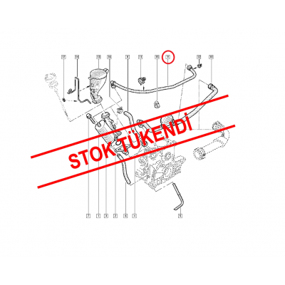 RENAULT TRAFİC 1.9 MEGANE 1.9 OPEL VİVARO 1.9 KANİSTER HORTUMU 7700115092