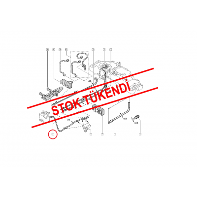 RENAULT CLİO II 1.4 8V K7J YAKIT BORUSU (KANİSTER HORTUM) 8200116407-149115105R-7700426123