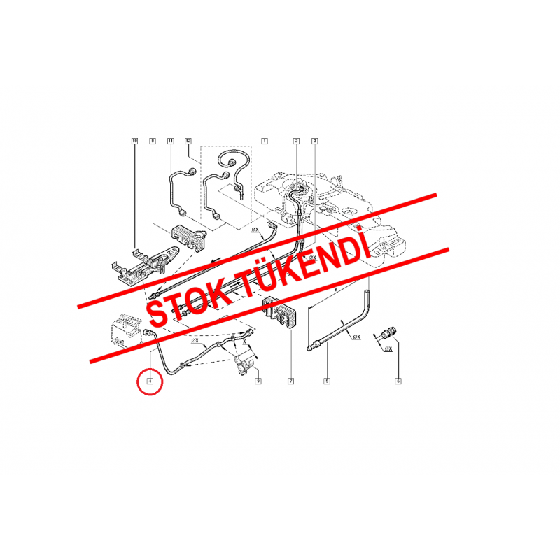 RENAULT CLİO II 1.4 8V K7J YAKIT BORUSU (KANİSTER HORTUM) 8200116407-149115105R-7700426123
