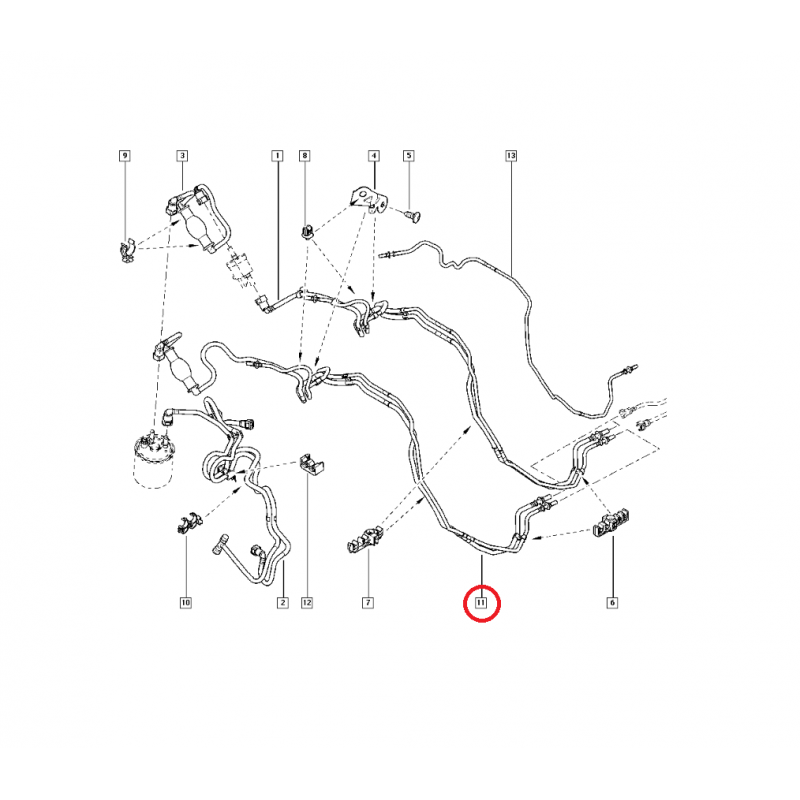 RENAULT KANGOO III YAKIT HORTUMU 164466575R - 164464053R (YERLİ)