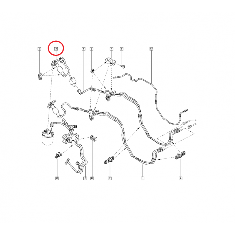 RENAULT KANGOO III MAZOT FİLTRE HORTUMU (ARA BESLEME HORTUM) 8200683525 (YERLİ)