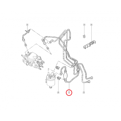 RENAULT KANGOO 1.9 F8Q MAZOT FİLTRE HORTUMU 7700113176 - 7700115859 (YERLİ)
