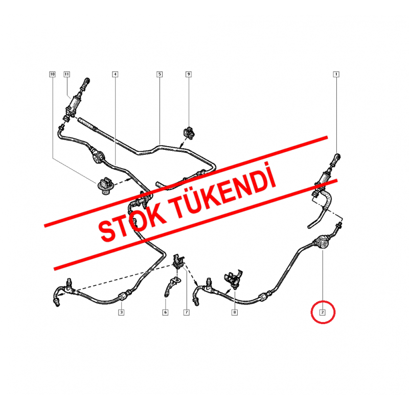 RENAULT TRAFİC -05 HİDROLİK DEBRİYAJ BORUSU 8200031594